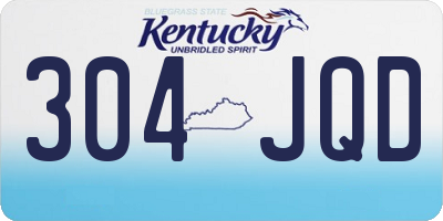 KY license plate 304JQD