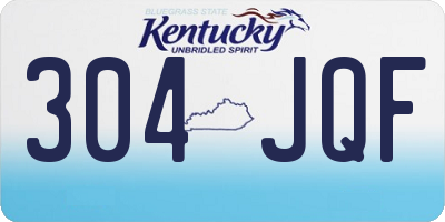 KY license plate 304JQF