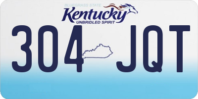 KY license plate 304JQT