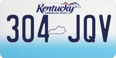 KY license plate 304JQV