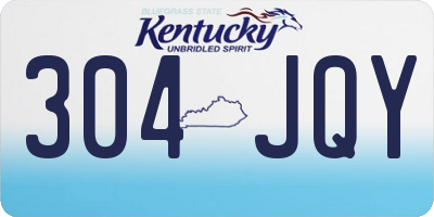 KY license plate 304JQY