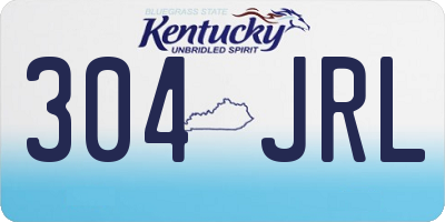 KY license plate 304JRL