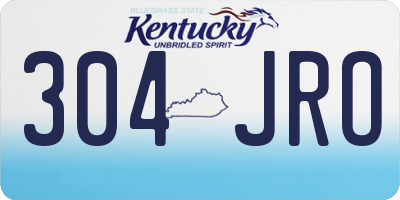 KY license plate 304JRO
