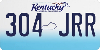 KY license plate 304JRR