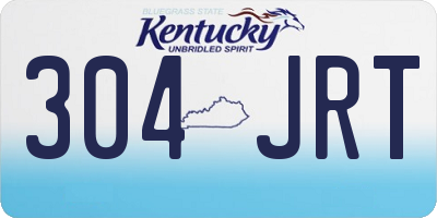 KY license plate 304JRT