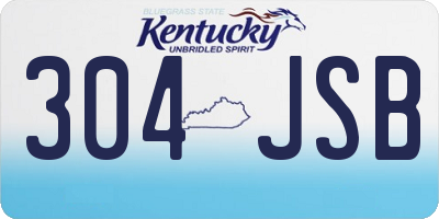 KY license plate 304JSB