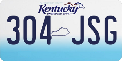 KY license plate 304JSG