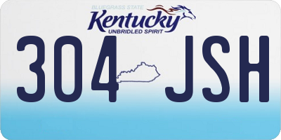 KY license plate 304JSH