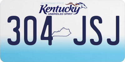 KY license plate 304JSJ
