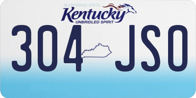 KY license plate 304JSO