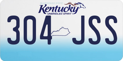 KY license plate 304JSS