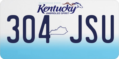 KY license plate 304JSU