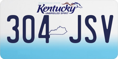 KY license plate 304JSV