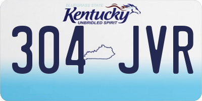 KY license plate 304JVR