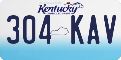 KY license plate 304KAV