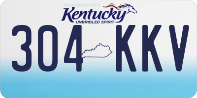 KY license plate 304KKV