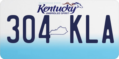 KY license plate 304KLA