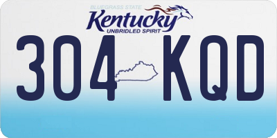 KY license plate 304KQD