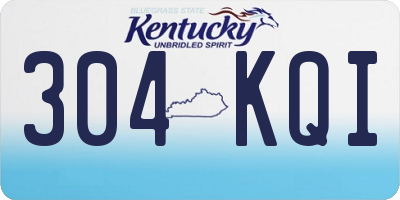KY license plate 304KQI