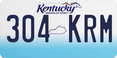 KY license plate 304KRM