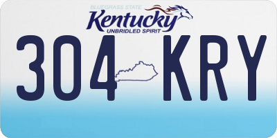 KY license plate 304KRY
