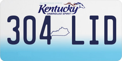 KY license plate 304LID