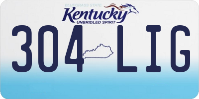 KY license plate 304LIG