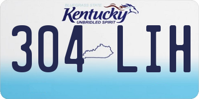 KY license plate 304LIH