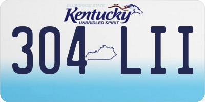 KY license plate 304LII