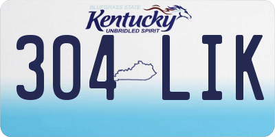 KY license plate 304LIK