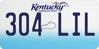 KY license plate 304LIL