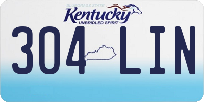 KY license plate 304LIN