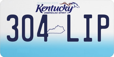 KY license plate 304LIP