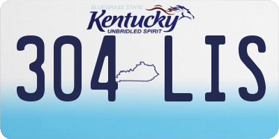 KY license plate 304LIS