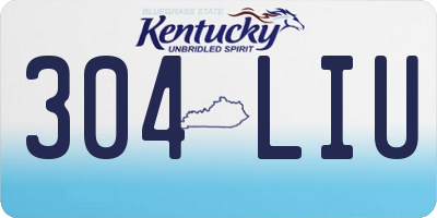 KY license plate 304LIU
