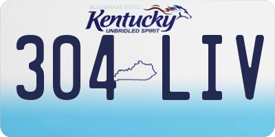 KY license plate 304LIV