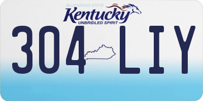 KY license plate 304LIY