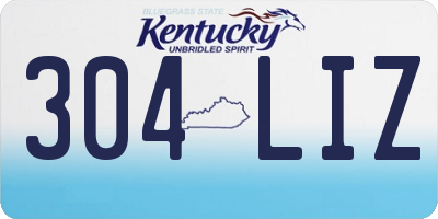 KY license plate 304LIZ