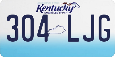 KY license plate 304LJG