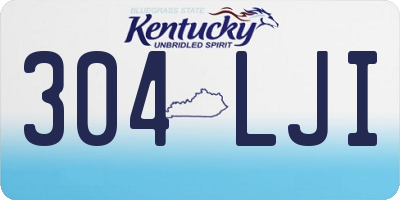 KY license plate 304LJI