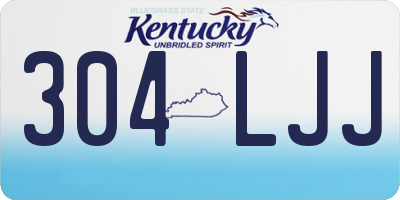 KY license plate 304LJJ