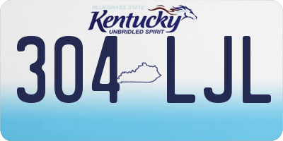 KY license plate 304LJL