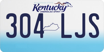 KY license plate 304LJS