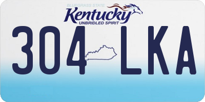 KY license plate 304LKA
