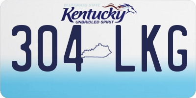 KY license plate 304LKG