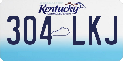 KY license plate 304LKJ