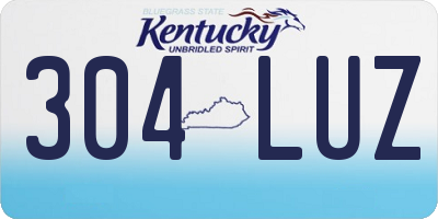 KY license plate 304LUZ