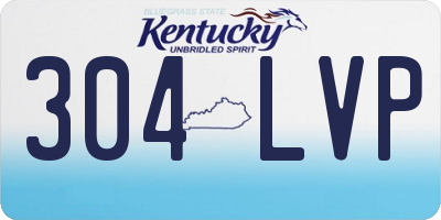 KY license plate 304LVP