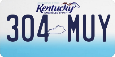 KY license plate 304MUY