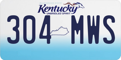 KY license plate 304MWS